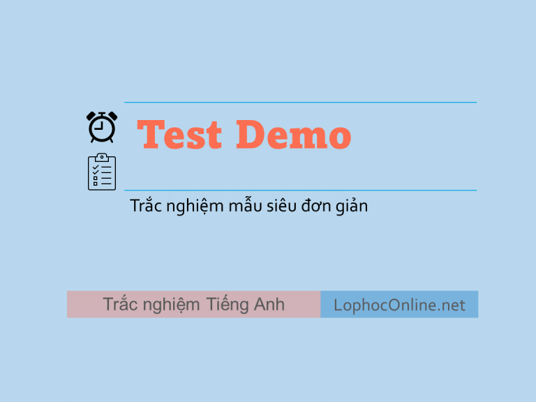 Demo - Bai trac nghiem mau sieu don gian